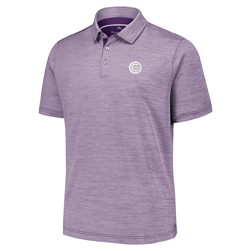 Polo Tommy Bahama violet pour homme des Chicago Cubs Sport San Raphael Island Zone
