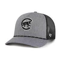 Casquette ajustable en corde de carbone des Chicago Cubs '47 pour homme, couleur anthracite