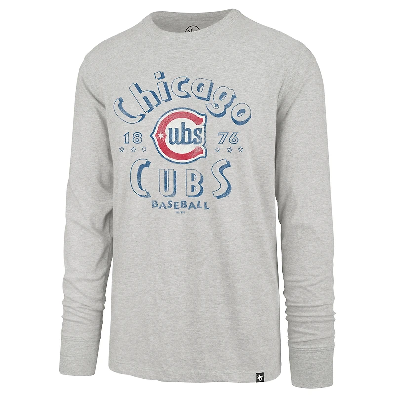 T-shirt à manches longues pour homme '47 Chicago Cubs Circle Change Franklin gris