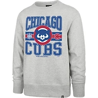 Sweat-shirt à capuche gris pour homme avec lettres « 47 » des Chicago Cubs