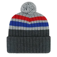 Bonnet en tricot à revers pile '47 gris Chicago Cubs pour hommes avec pompon