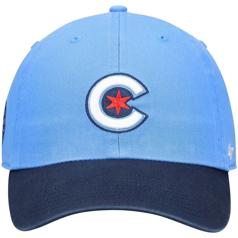 Casquette réglable '47 Chicago Cubs City Connect Clean Up bleu clair pour homme