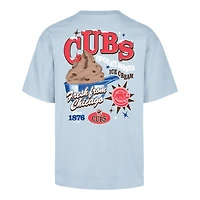 Men's '47 Light Blue Chicago Cubs Ice Cream Parlor Foundation T-Shirt
