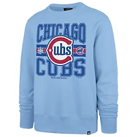Sweat-shirt à capuche bleu clair Chicago Cubs '47 pour homme avec lettres en tête