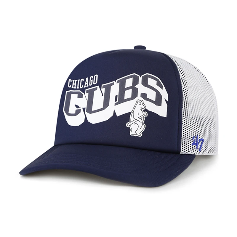 Casquette snapback Meander en mousse bleu marine Chicago Cubs pour homme, modèle 1947