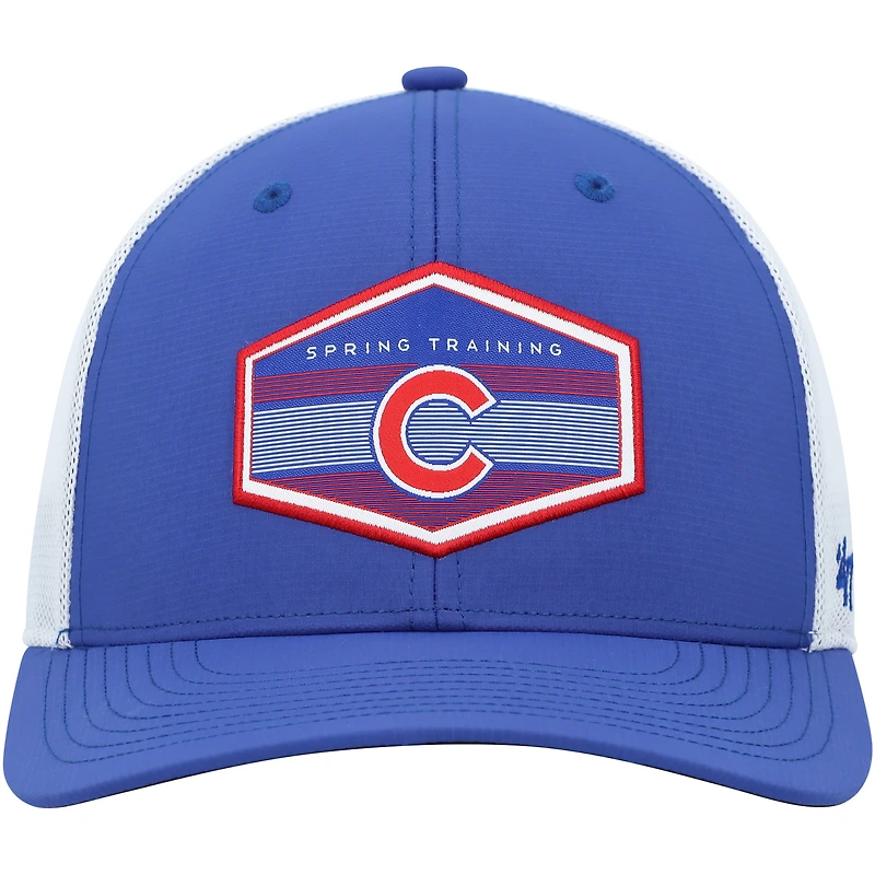 Casquette réglable pour homme '47 Royal/White Chicago Cubs Spring Training Burgess Trucker