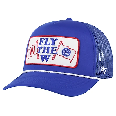 Men's  '47 Royal Chicago Cubs Local Patch Foam Front Trucker Adjustable Hat