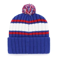 Men's '47  Royal Chicago Cubs Plateau Cuffed Knit Hat with Pom