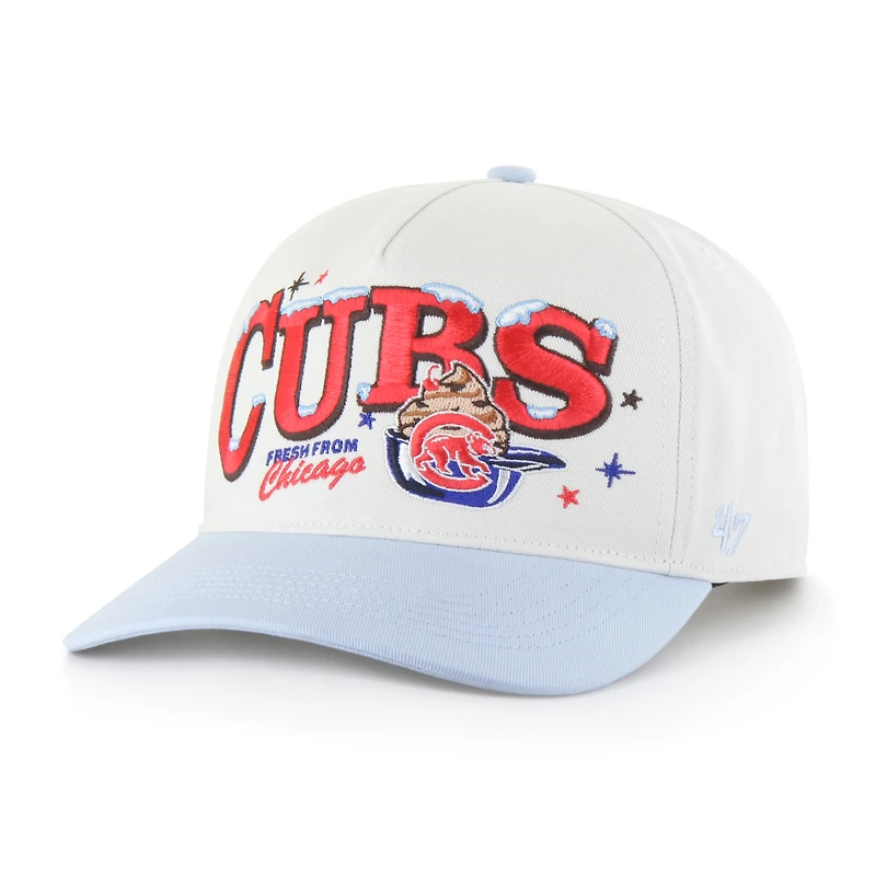 Men's '47 Stone/Light Blue Chicago Cubs Parlor Hitch Adjustable Hat