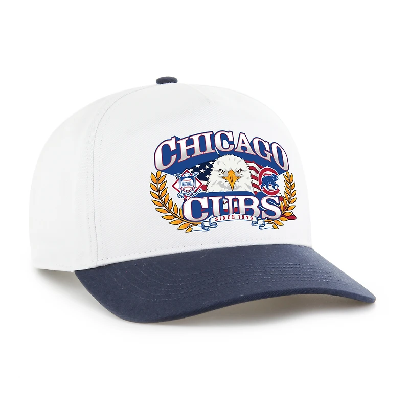 Men's '47 White/Navy Chicago Cubs Americana Eagle Hitch Adjustable Hat