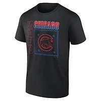 Men's Black Chicago Cubs Home Field Pop Personalized Name & Number T-Shirt