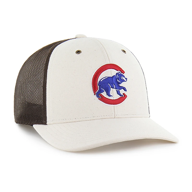 Casquette trucker ajustable Carhartt x '47 Chicago Cubs naturelle/marron non teinte pour homme