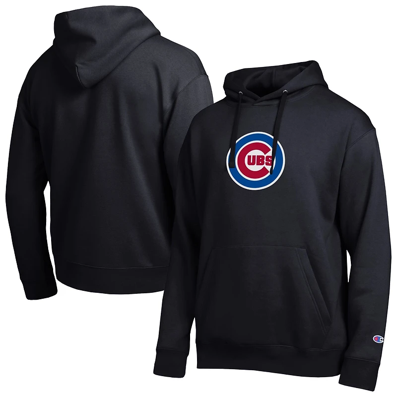 Sweat à capuche Champion noir pour homme avec logo brodé des Chicago Cubs All Star