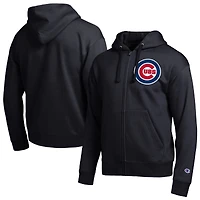 Sweat à capuche zippé noir Champion Chicago Cubs All-Star pour homme