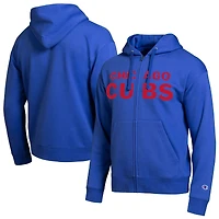 Men's Champion Chicago Cubs Royal All-Star Wordmark Full-Zip Hoodie