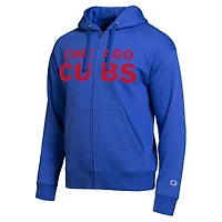 Men's Champion Chicago Cubs Royal All-Star Wordmark Full-Zip Hoodie