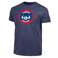 Men's Champion  Navy Chicago Cubs Cooperstown Logo Tri-Blend T-Shirt