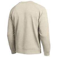 Men's Champion  Oatmeal Chicago Cubs All-Star Soft Felt Raglan Sweatshirt