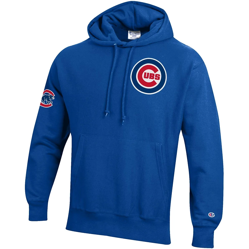 Sweat à capuche Champion Royal Chicago Cubs Reverse Weave en chenille pour homme