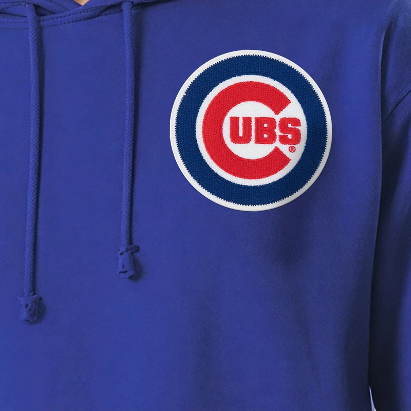 Men's Champion Royal Chicago Cubs Reverse Weave Chenille Hoodie