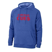 Men's Champion  Royal Chicago Cubs Triumph Tri-Blend Raglan Hoodie