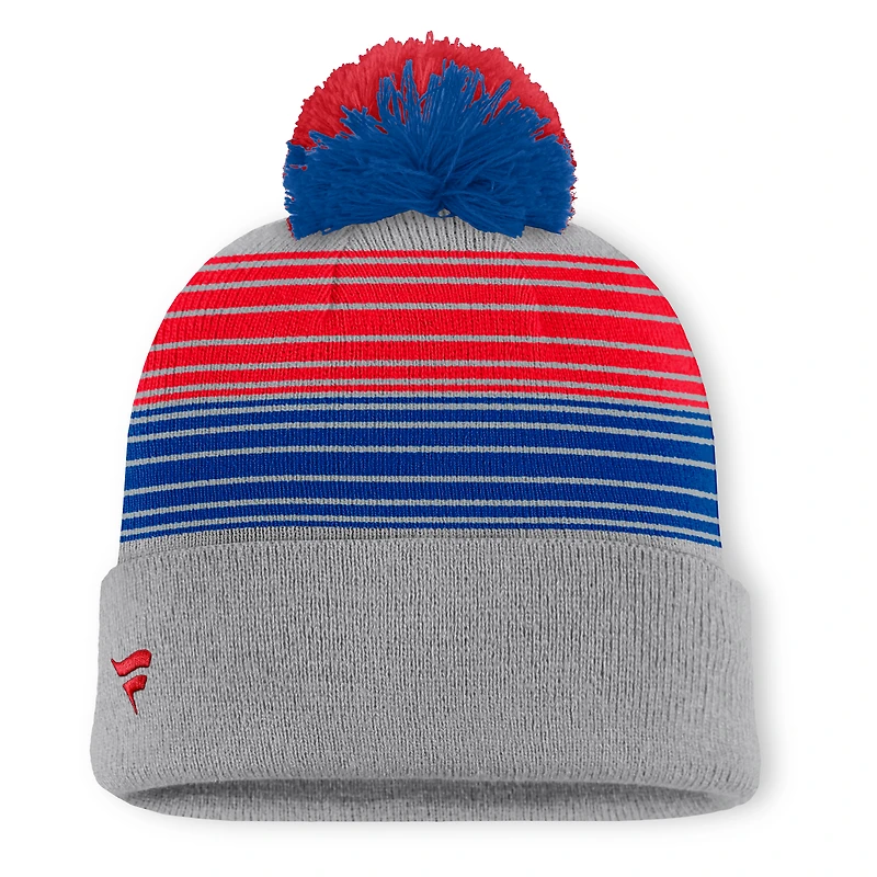 Men's Chicago Cubs Fanatics Gray Balk Cuffed Knit Hat with Pom