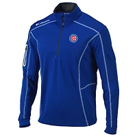 Veste pull-over à fermeture éclair quart de cercle Columbia Royal Chicago Cubs Shotgun Omni-Wick pour homme