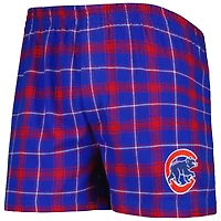 Men's Concepts Sport Royal/Red Chicago Cubs Ledger Flannel Boxers