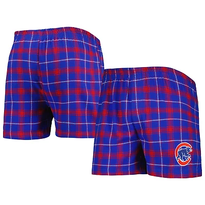 Boxers en flanelle Concepts Sport Royal/Red Chicago Cubs Ledger pour hommes