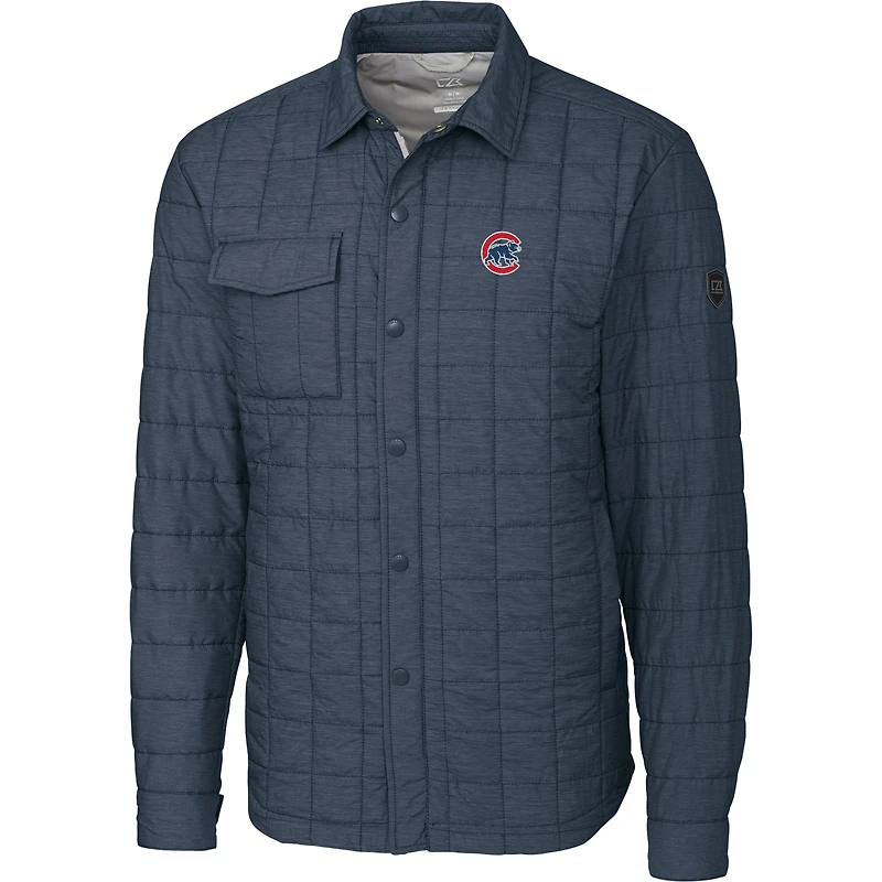 Veste chemise Rainier pour homme, couleur anthracite, des Chicago Cubs, de grande taille