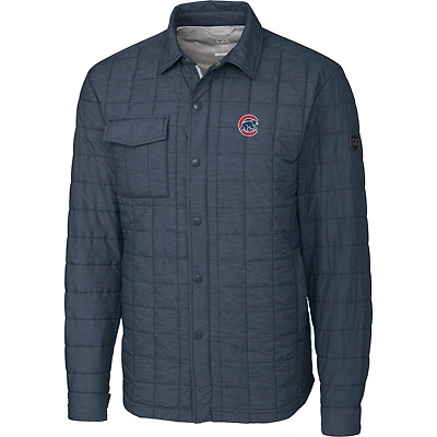 Veste chemise Rainier pour homme, couleur anthracite, des Chicago Cubs, de grande taille