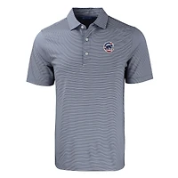 Men's Cutter & Buck  Navy/White Chicago Cubs Stars Stripes Forge Eco Double Stripe Stretch Recycled Polo