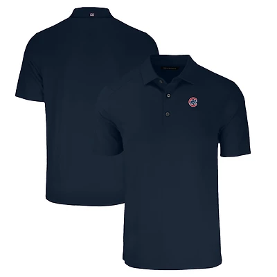 Men's Cutter & Buck Navy Chicago Cubs Big Tall Forge Eco Stretch Recycled Polo