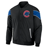 Men's Darius Rucker Collection by Fanatics Black Chicago Cubs Baseball Raglan Full-Snap Jacket