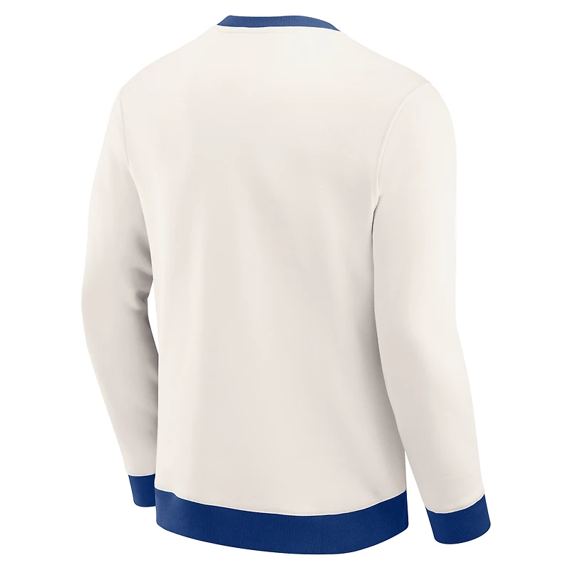 Sweat-shirt ras du cou colorblock crème des Chicago Cubs pour homme de la collection Darius Rucker par Fanatics