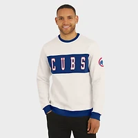 Sweat-shirt ras du cou colorblock crème des Chicago Cubs pour homme de la collection Darius Rucker par Fanatics