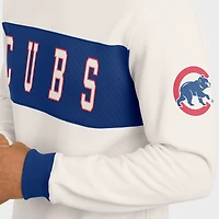 Sweat-shirt ras du cou colorblock crème des Chicago Cubs pour homme de la collection Darius Rucker par Fanatics