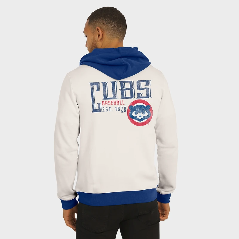 Sweat à capuche zippé en polaire crème des Chicago Cubs pour homme de la collection Darius Rucker par Fanatics