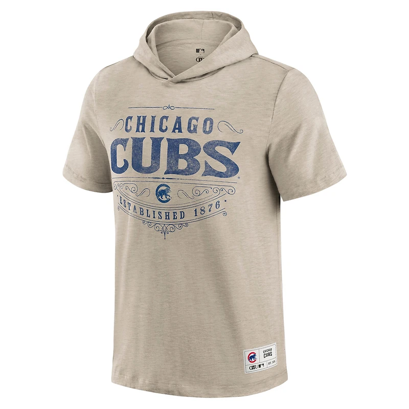 Men's Darius Rucker Collection by Fanatics  Tan Chicago Cubs Hooded T-Shirt