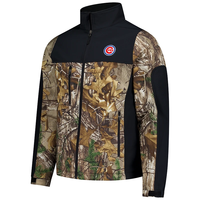 Men's Dunbrooke  Camo Chicago Cubs Hunter Softshell Realtree Full-Zip Jacket