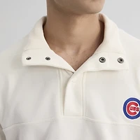 Men's Fanatics Bisque Chicago Cubs Iconic Short Sleeve Mock Neck Pullover