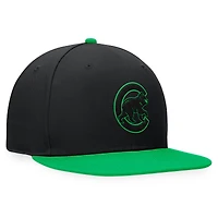 Men's Fanatics Black/Kelly Green Chicago Cubs Lucky Snapback Hat