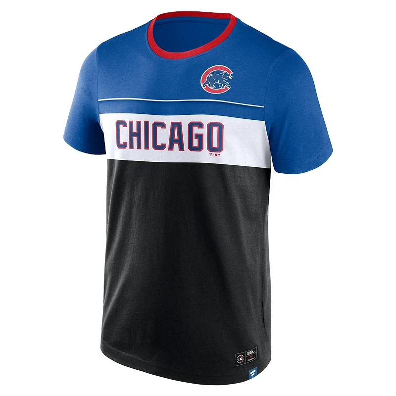 T-shirt noir Fanatics pour hommes des Cubs de Chicago réclament la victoire