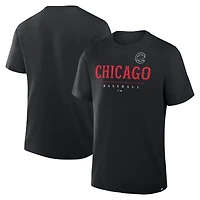 T-shirt Fanatics pour homme noir Chicago Cubs Color Pop Legacy Clubhouse