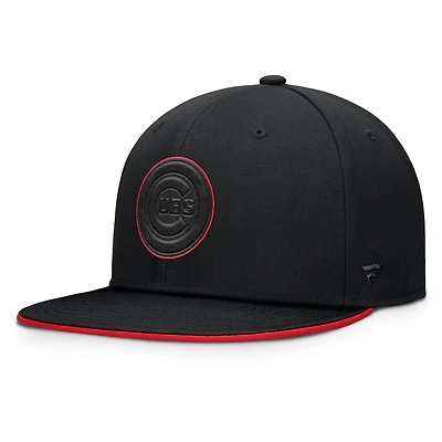 Men's Fanatics  Black Chicago Cubs Glint Snapback Hat
