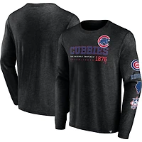 Pichet High Whip Fanatics noir des Chicago Cubs pour hommes - T-shirt à manches longues
