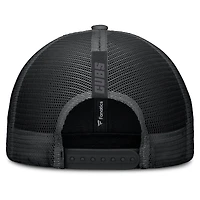 Casquette de camionneur ajustable noire Fanatics pour hommes des Chicago Cubs