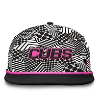 Casquette snapback noire Chicago Cubs Let's Glow Moon Shot Fanatics pour hommes