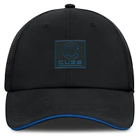 Casquette ajustable Fanatics noire Chicago Cubs Level Up Driver pour homme