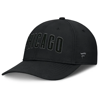 Casquette Fanatics noire Overpower Flex des Chicago Cubs pour homme